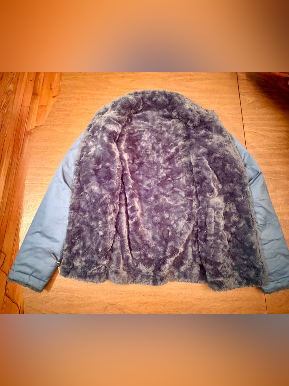 The North Face Women’s Small Reversible Jacket Slate Blue Grey Fleece Lined - Picture 3 of 5